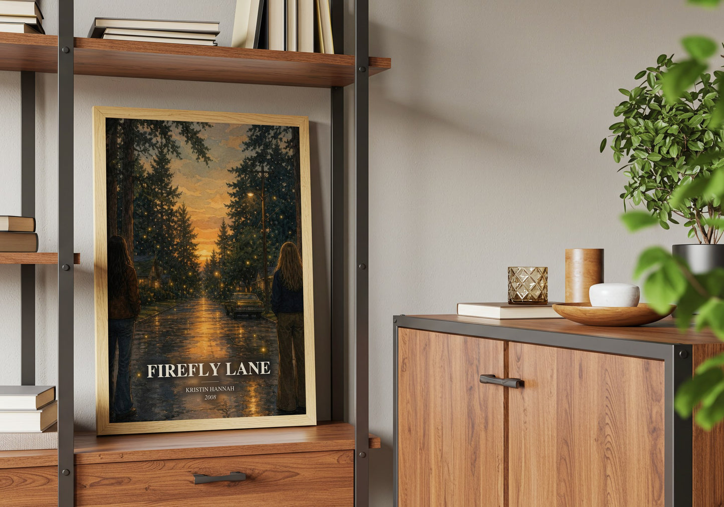 Firefly Lane book watercolour illustration paper finish options – matte satin gloss