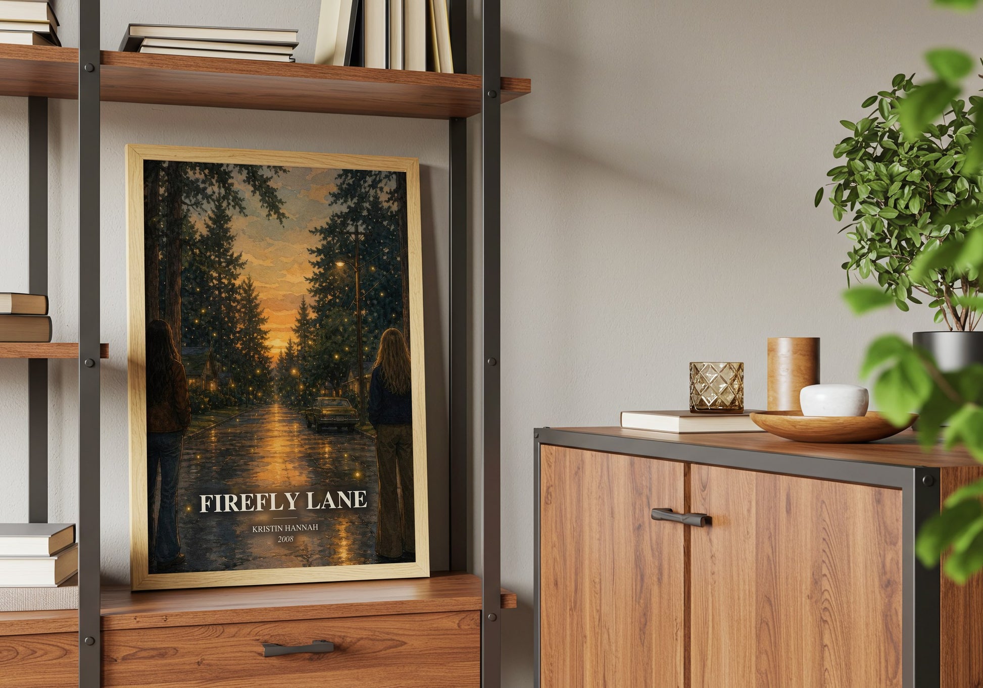Firefly Lane book watercolour illustration paper finish options – matte satin gloss