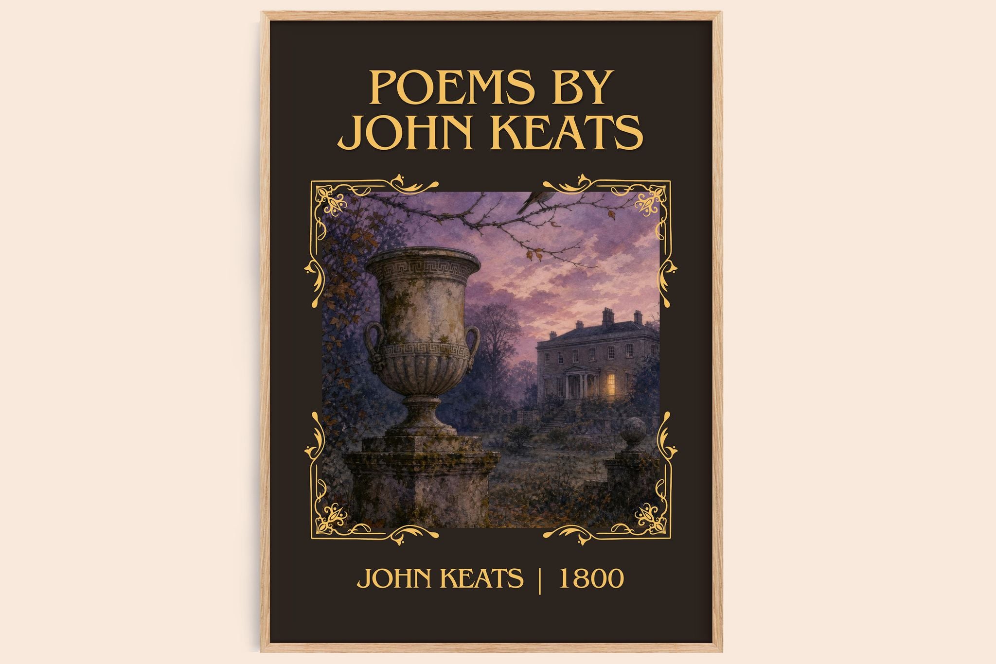 Poems by John Keats Classic Book Art Print by John Keats