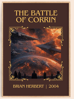 The Battle of Corrin Classic Book Art Print by Brian Herbert – book poster