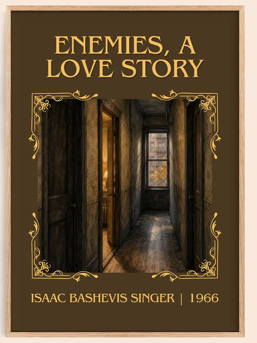 Enemies, a love story Classic Book Art Print by Isaac Bashevis Singer – book poster