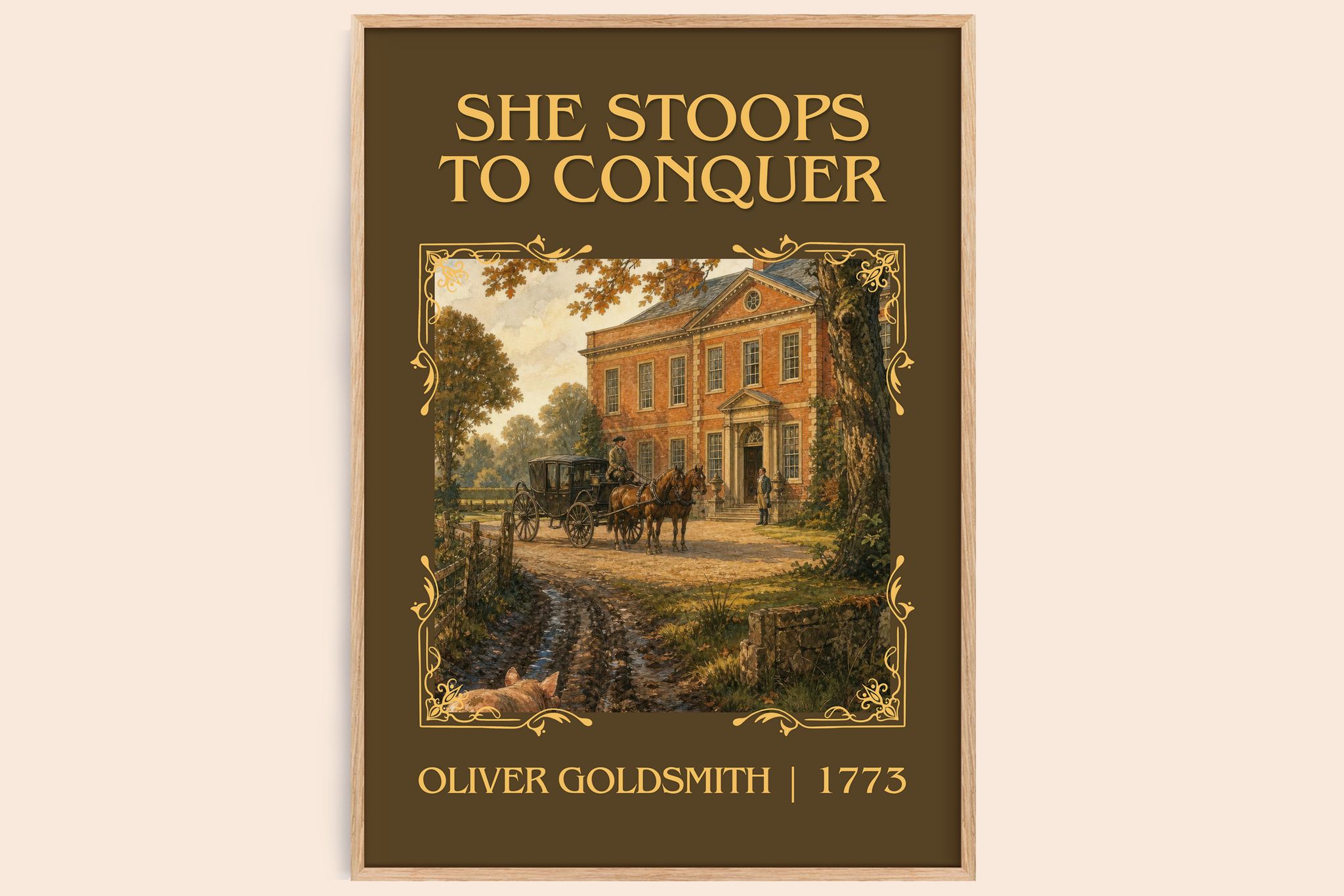 She Stoops To Conquer Classic Book Art Print by Oliver Goldsmith