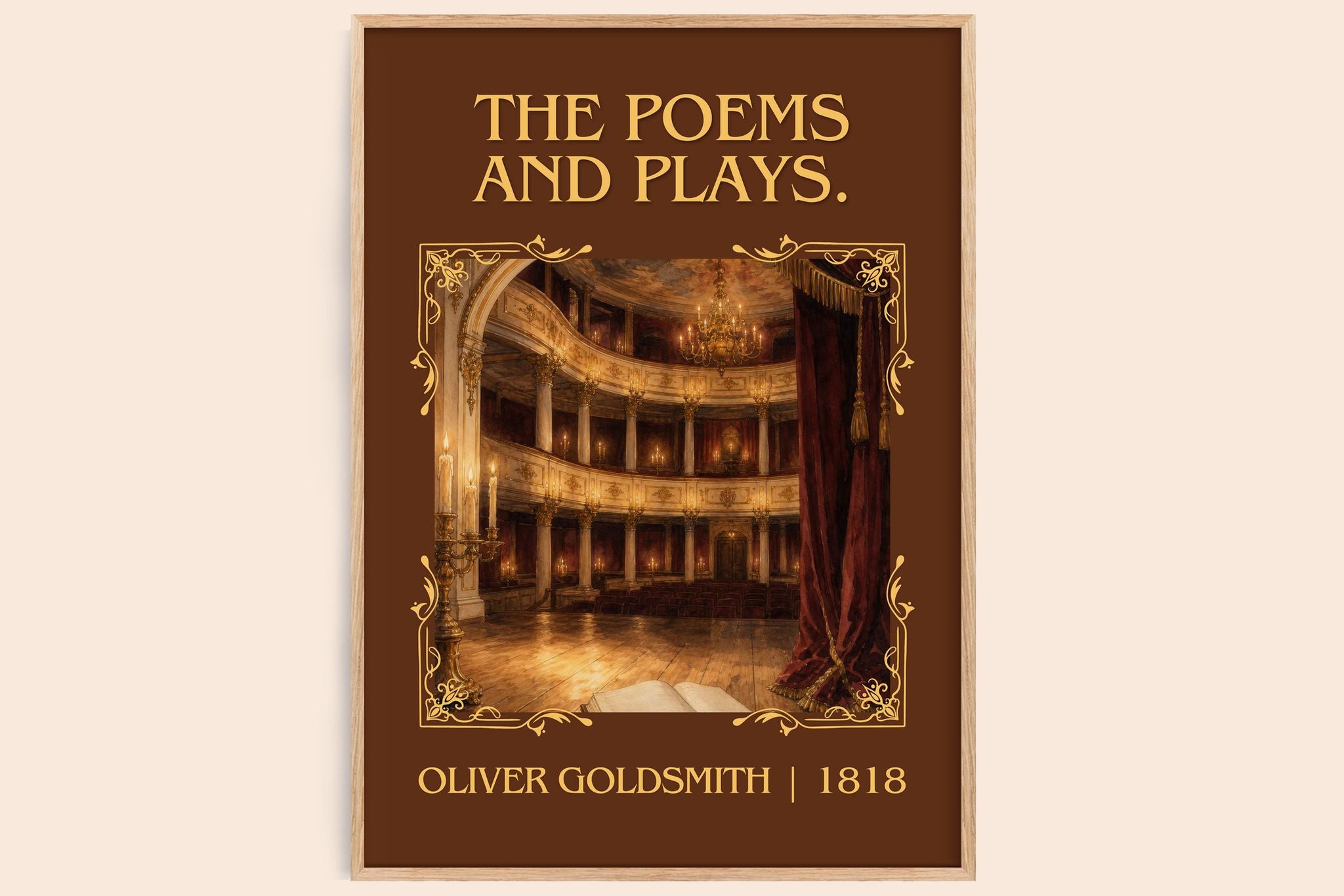 The poems and plays. Classic Book Art Print by Oliver Goldsmith