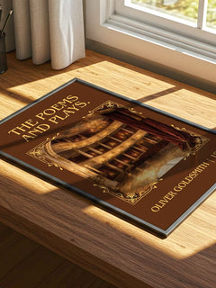 The poems and plays. Classic Book Art Print by Oliver Goldsmith – print on a sunlit desk