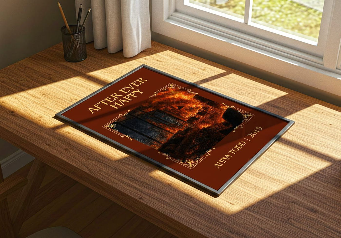 After Ever Happy Classic Book Art Print by Anna Todd – print on a sunlit desk
