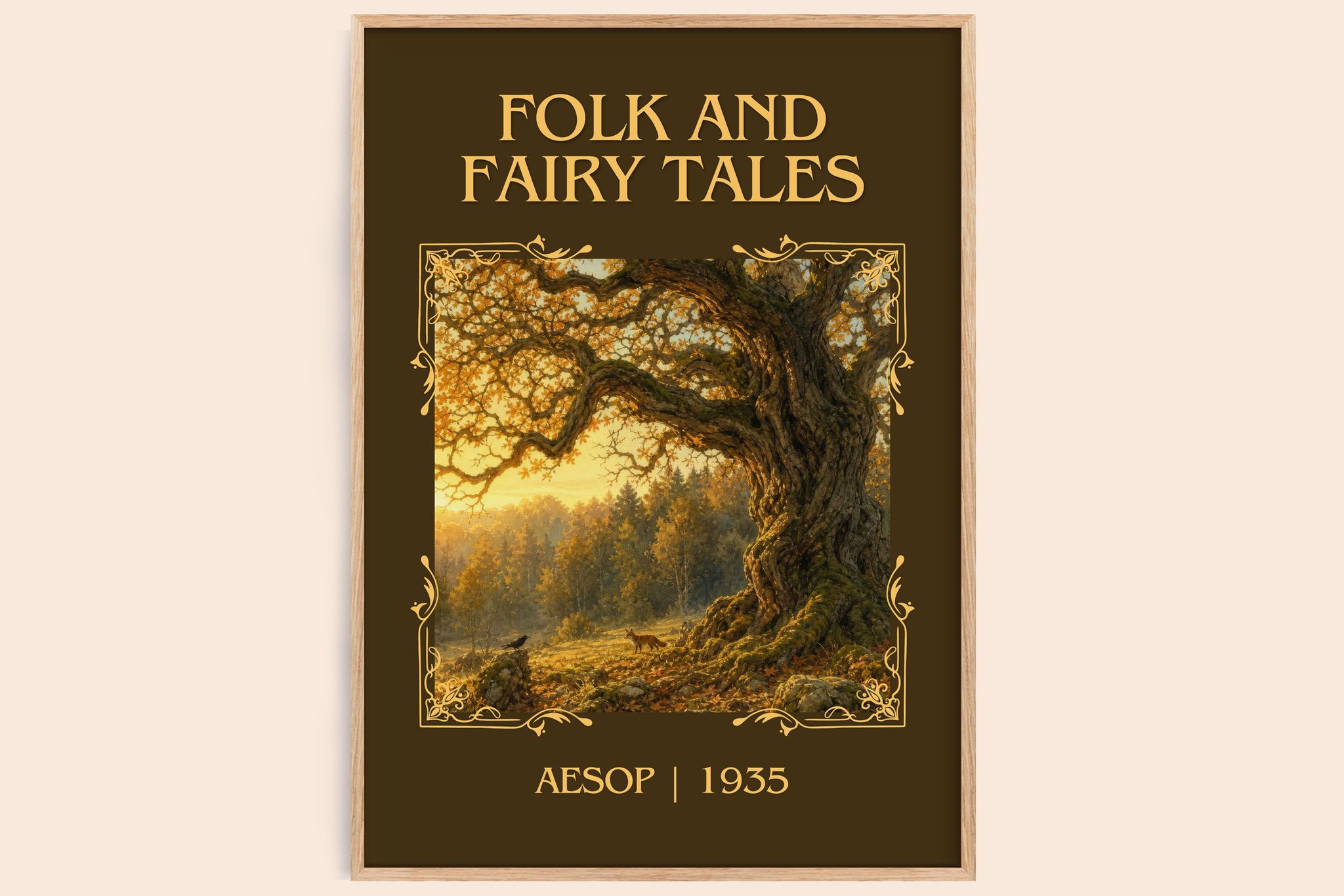 Folk and fairy tales Classic Book Art Print by Aesop
