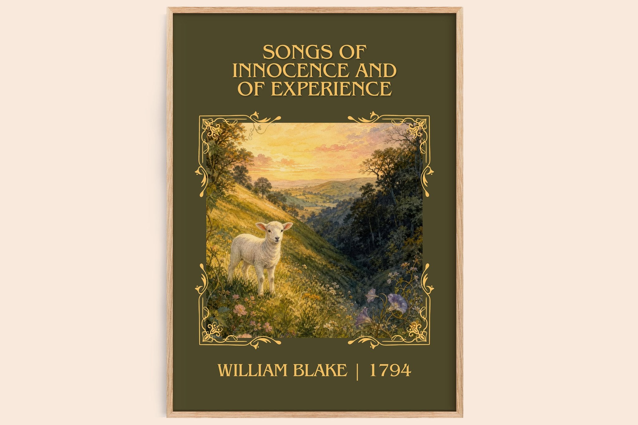 Songs of innocence and of experience Classic Book Art Print by William Blake