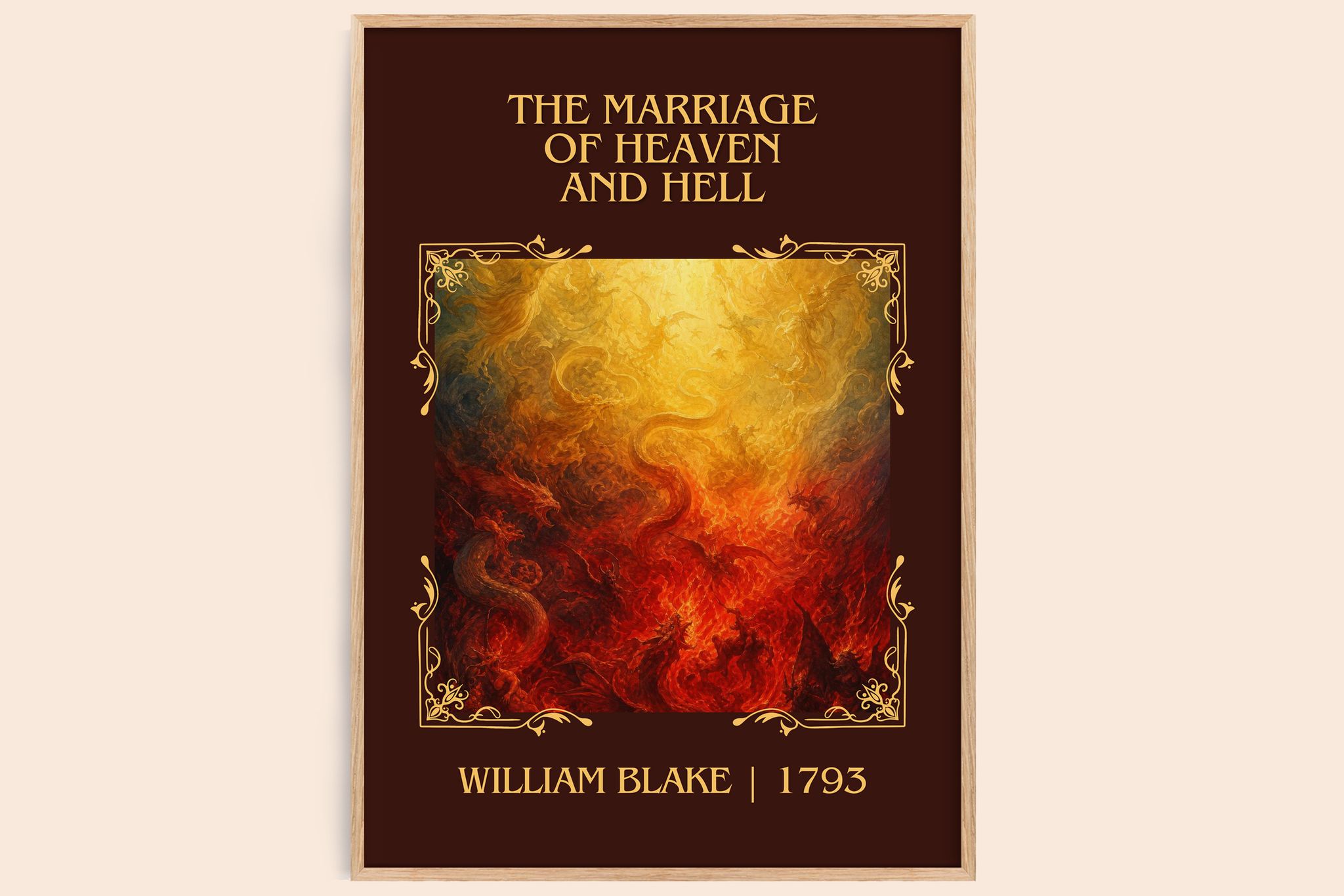 marriage of Heaven and Hell Classic Book Art Print by William Blake
