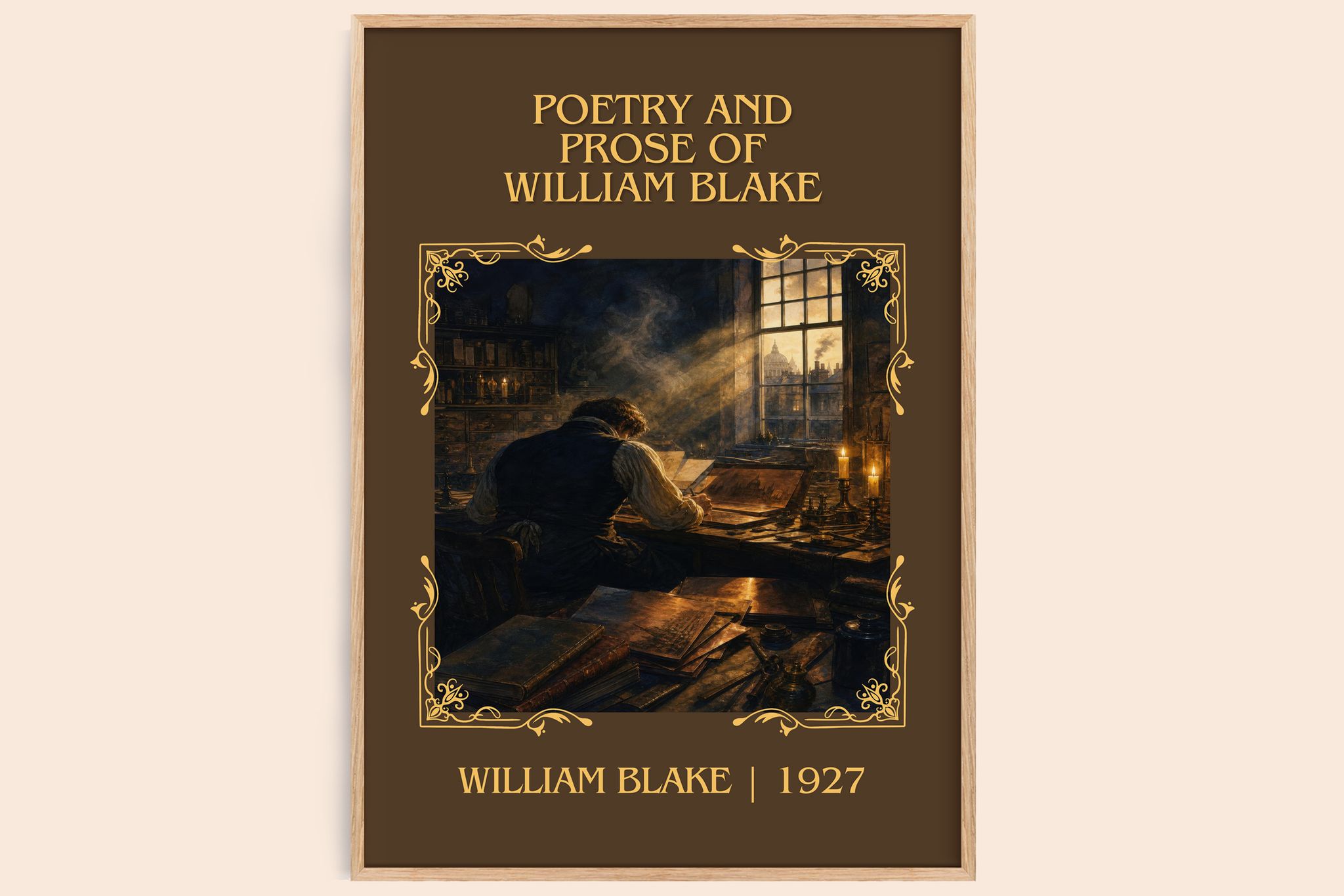 Poetry and prose of William Blake Classic Book Art Print by W. Blake