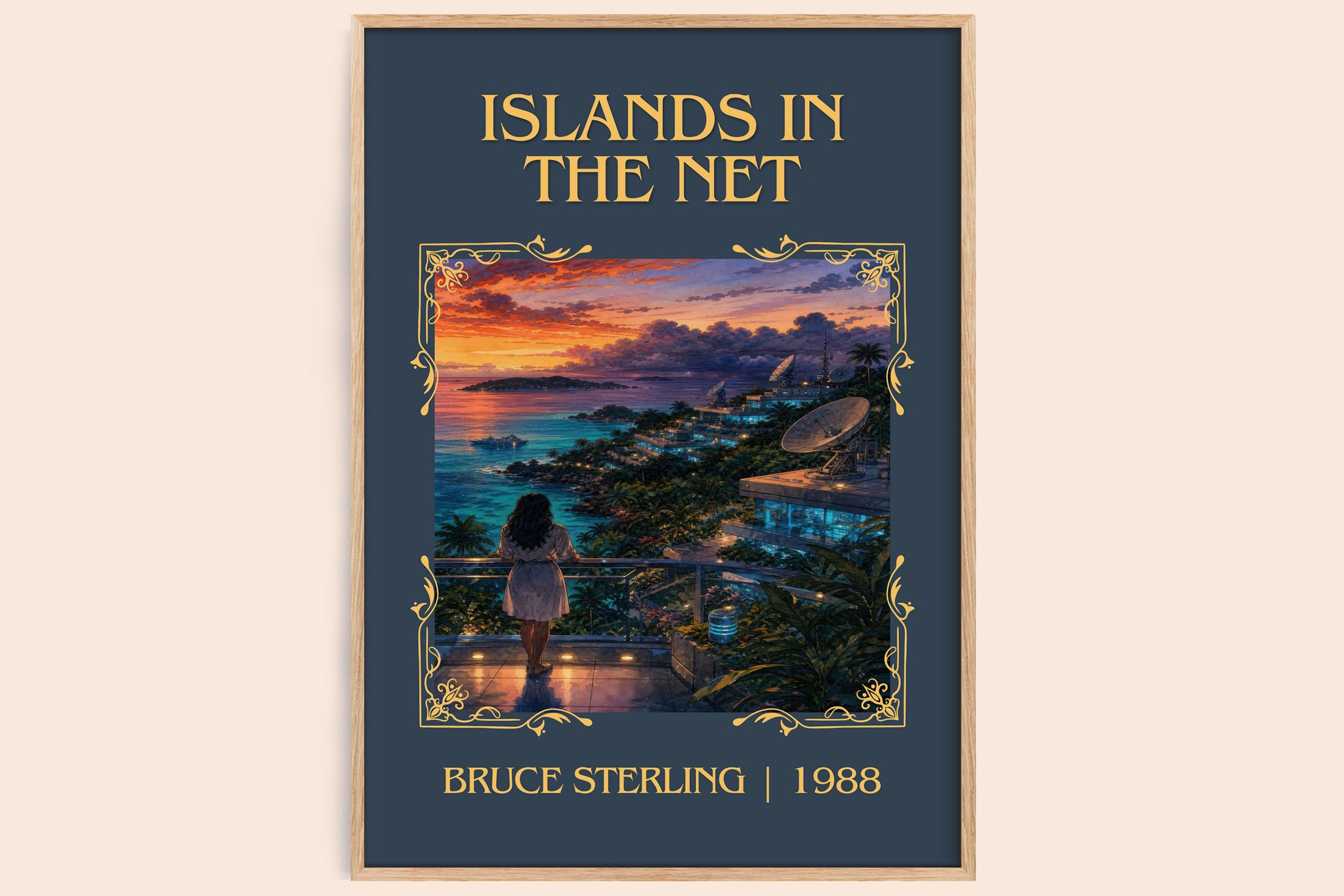 Islands in the Net Classic Book Art Print by Bruce Sterling