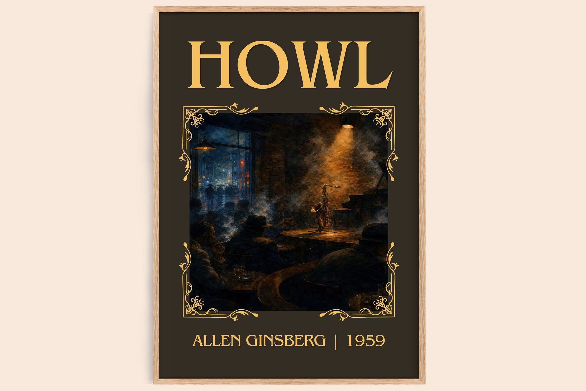 Howl Classic Book Art Print by Allen Ginsberg