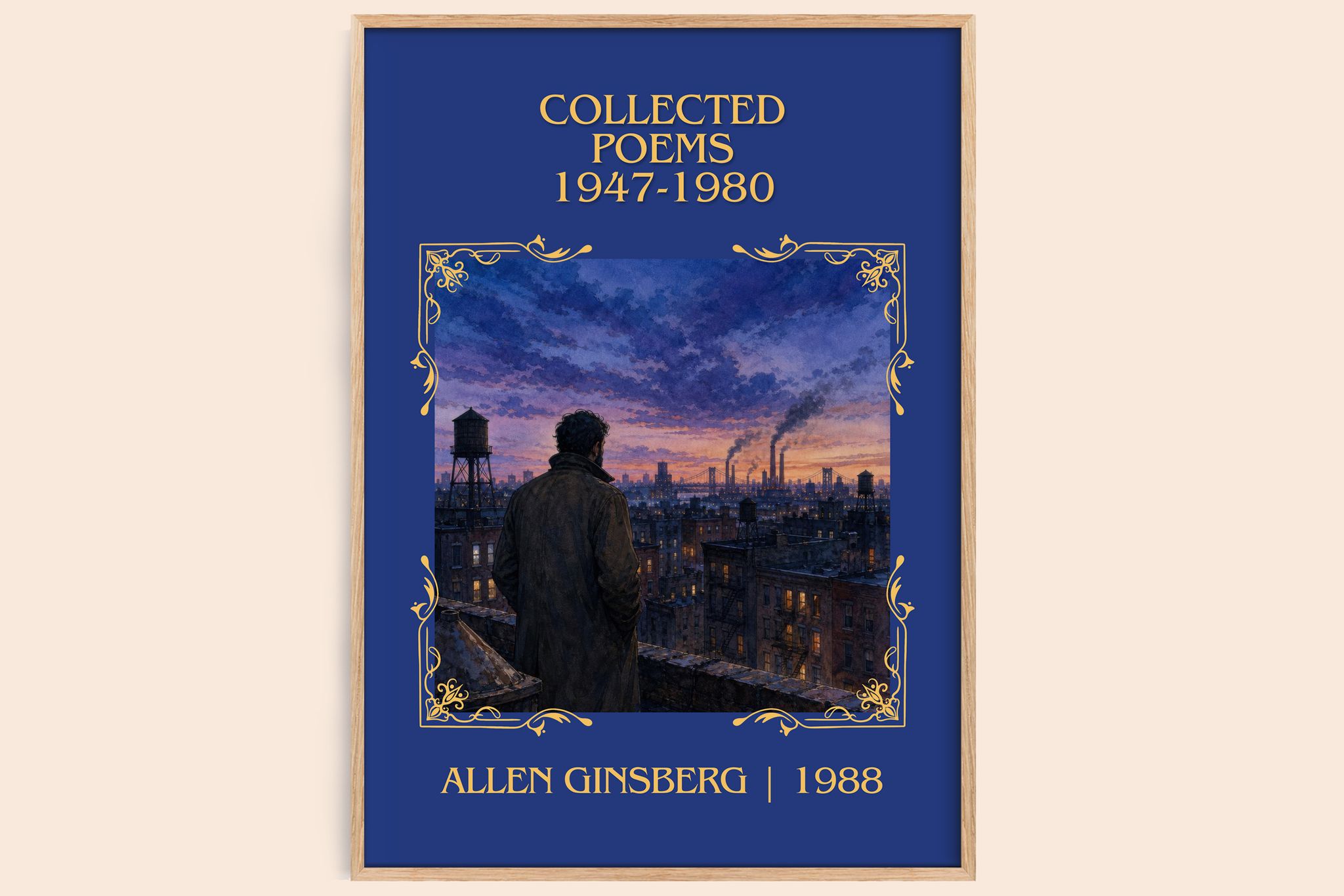 Collected Poems 1947-1980 Classic Book Art Print by Allen Ginsberg