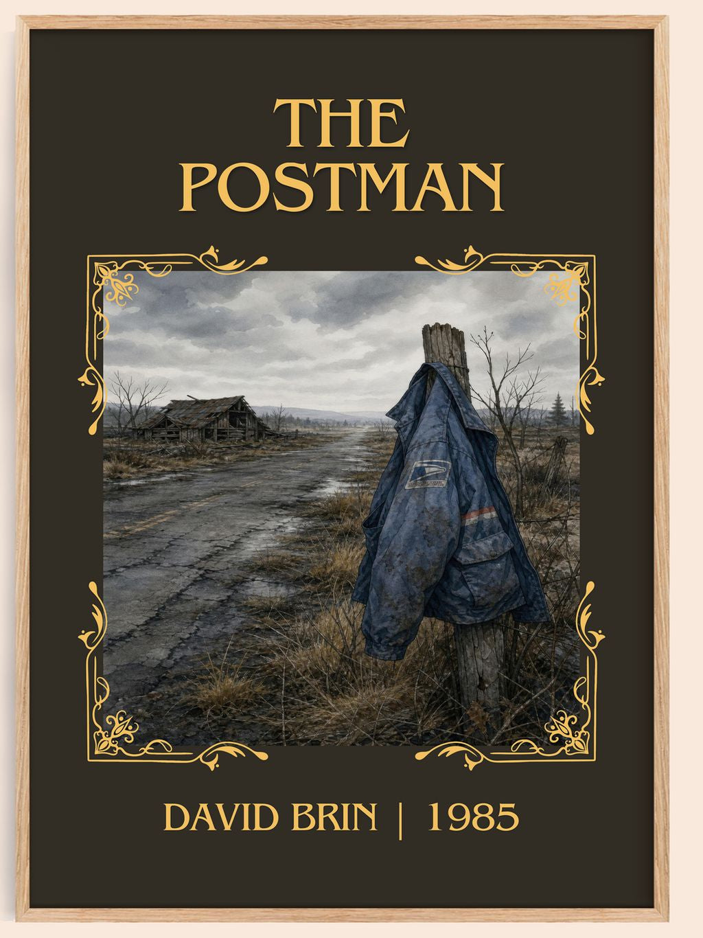 The Postman Classic Book Art Print by David Brin – book poster