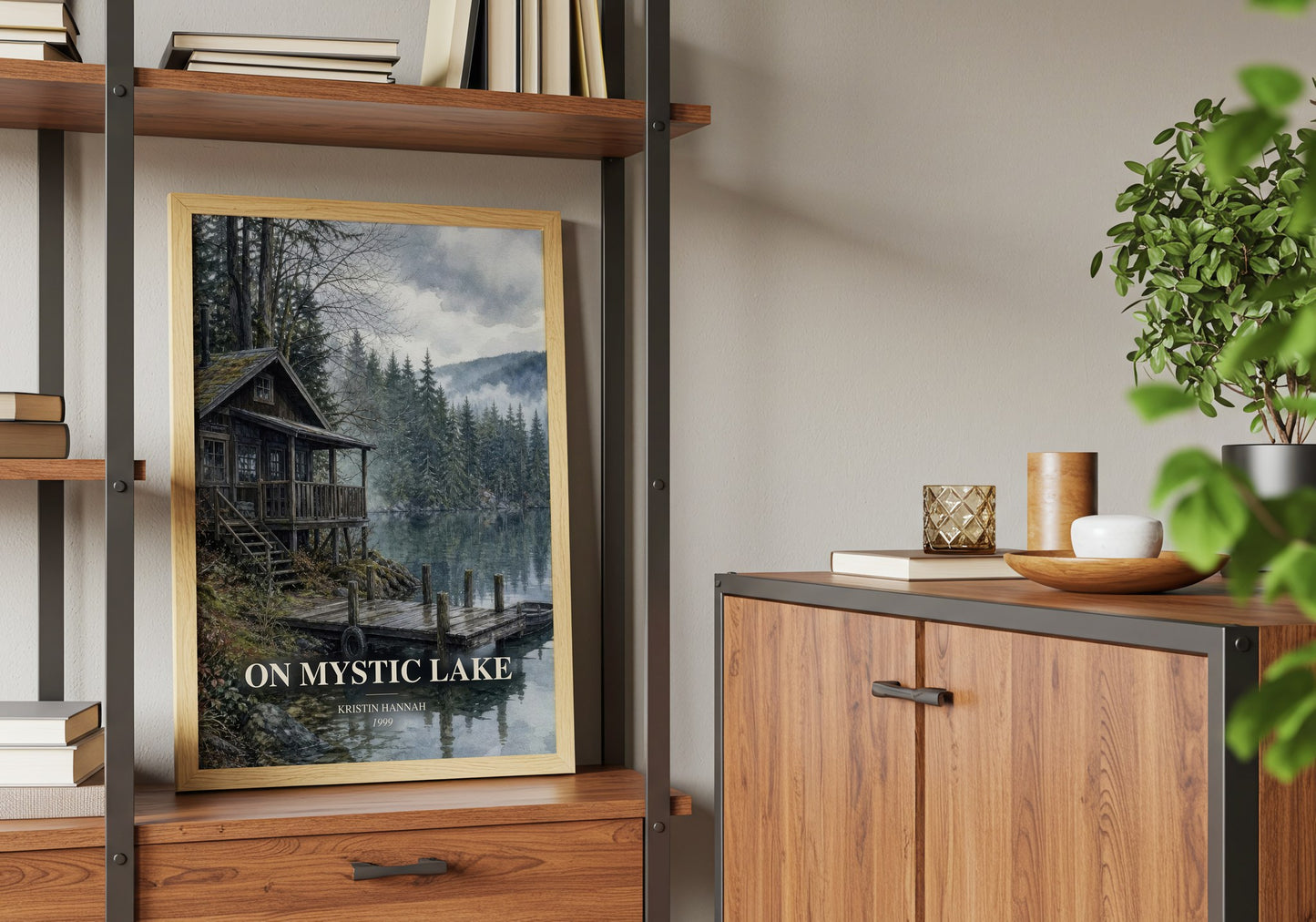On Mystic Lake book watercolour illustration paper finish options – matte satin gloss