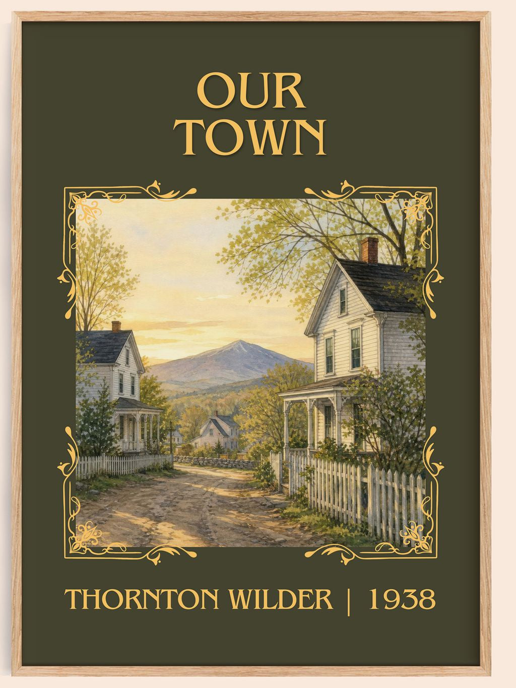 Our town Classic Book Art Print by Thornton Wilder – book poster
