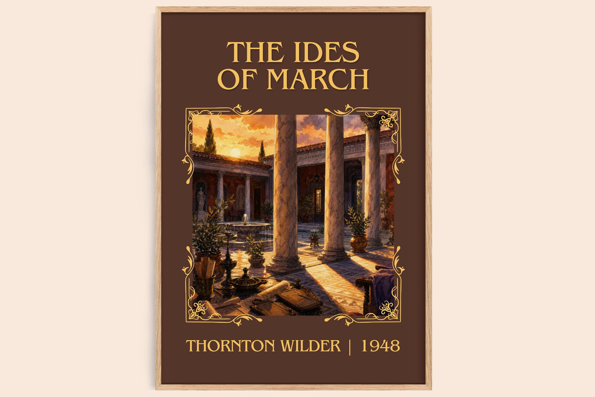 The Ides of March Classic Book Art Print by Thornton Wilder