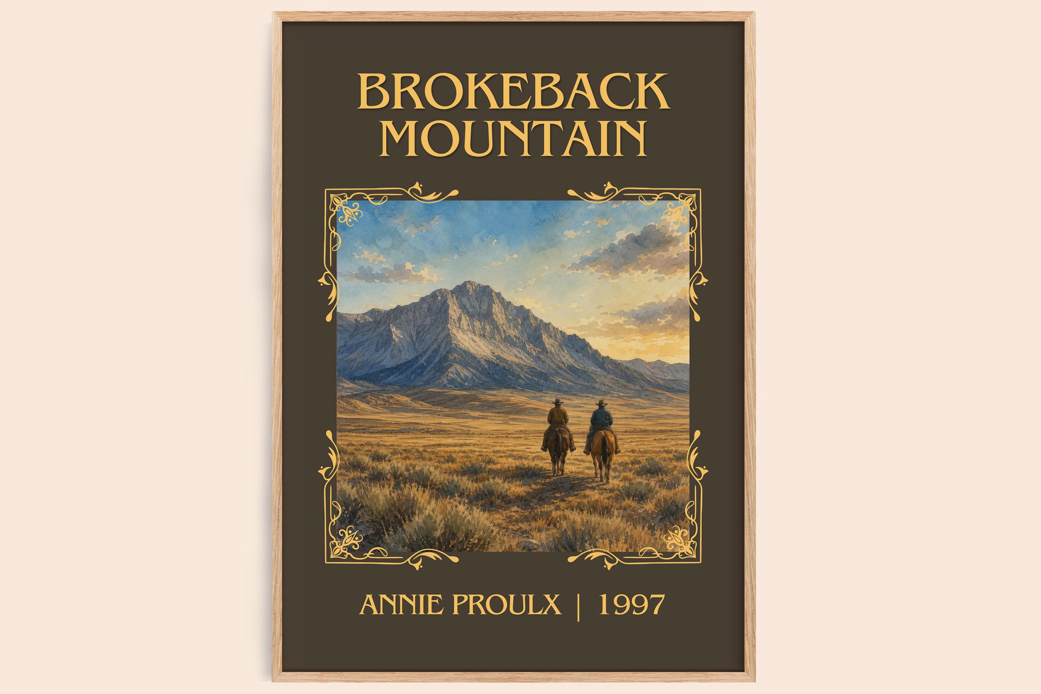 Brokeback Mountain Classic Book Art Print by Annie Proulx