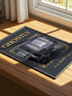 Ghostly Classic Book Art Print by A. S. Byatt – print on a sunlit desk
