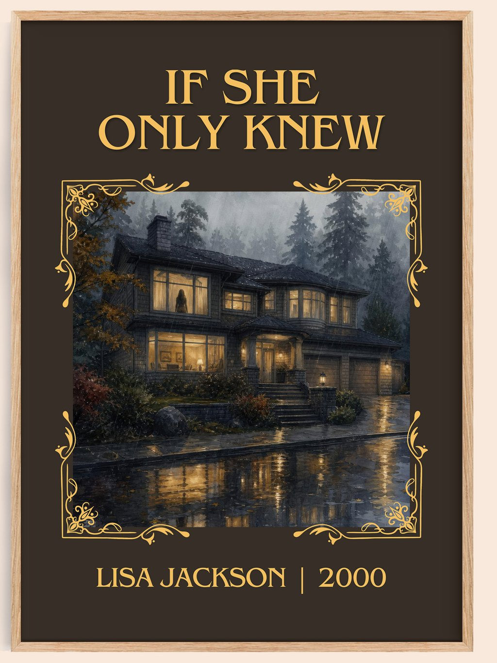 If She Only Knew Classic Book Art Print by Lisa Jackson – book poster
