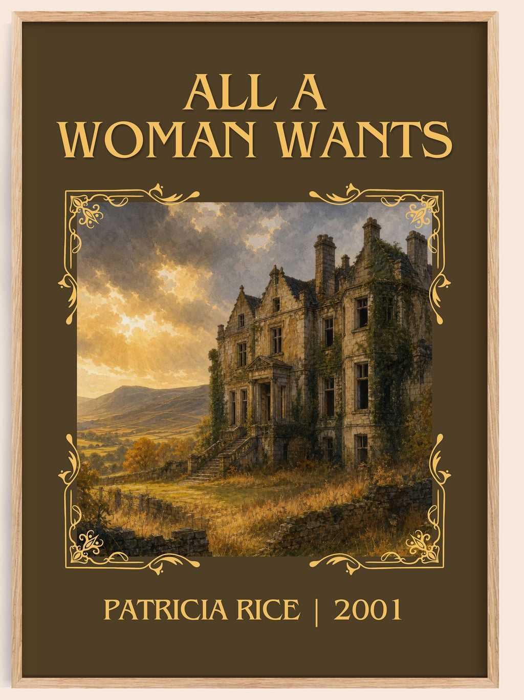 All a Woman Wants Classic Book Art Print by Patricia Rice – book poster