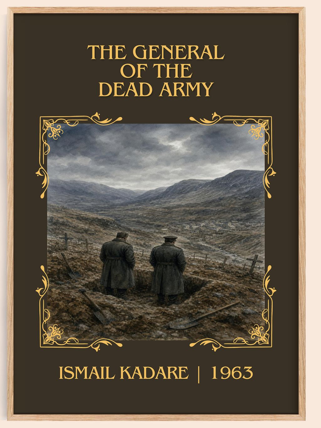 The General of the Dead Army Classic Book Art Print by Ismail Kadare – book poster