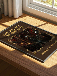 The Palace of Dreams Classic Book Art Print by Ismail Kadare – print on a sunlit desk