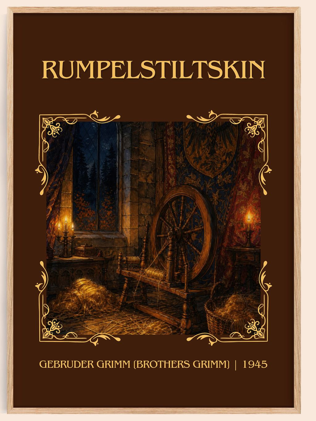 Rumpelstiltskin Classic Book Art Print by G. Grimm] – book poster