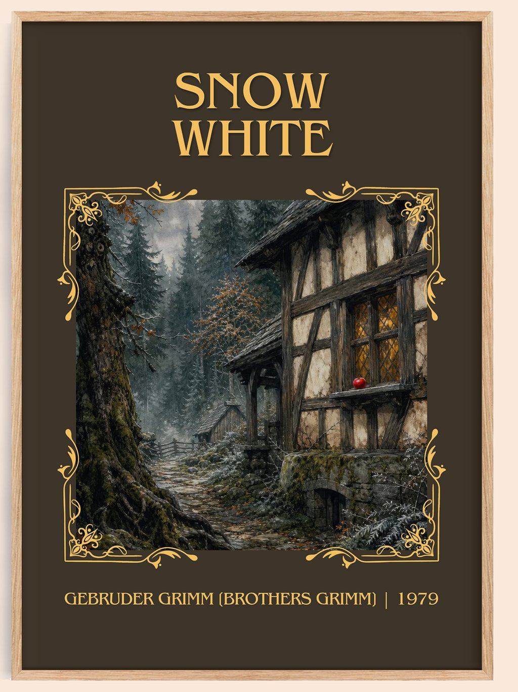Snow White Classic Book Art Print by Gebrüder Grimm [Brothers Grimm] – book poster
