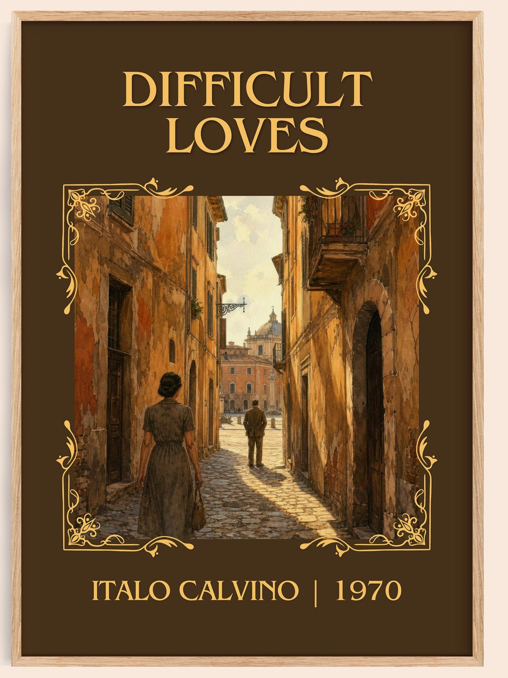 Difficult loves Classic Book Art Print by Italo Calvino – book poster