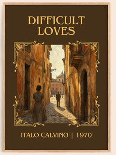 Difficult loves Classic Book Art Print by Italo Calvino – book poster