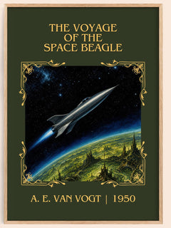 Voyage of the Space Beagle Classic Book Art Print by A. E. van Vogt – book poster