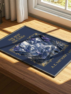 The Best of A. E. van Vogt Classic Book Art Print by A. E. van Vogt – print on a sunlit desk