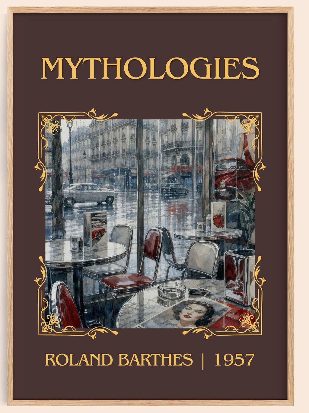 Mythologies Classic Book Art Print by Roland Barthes – book poster