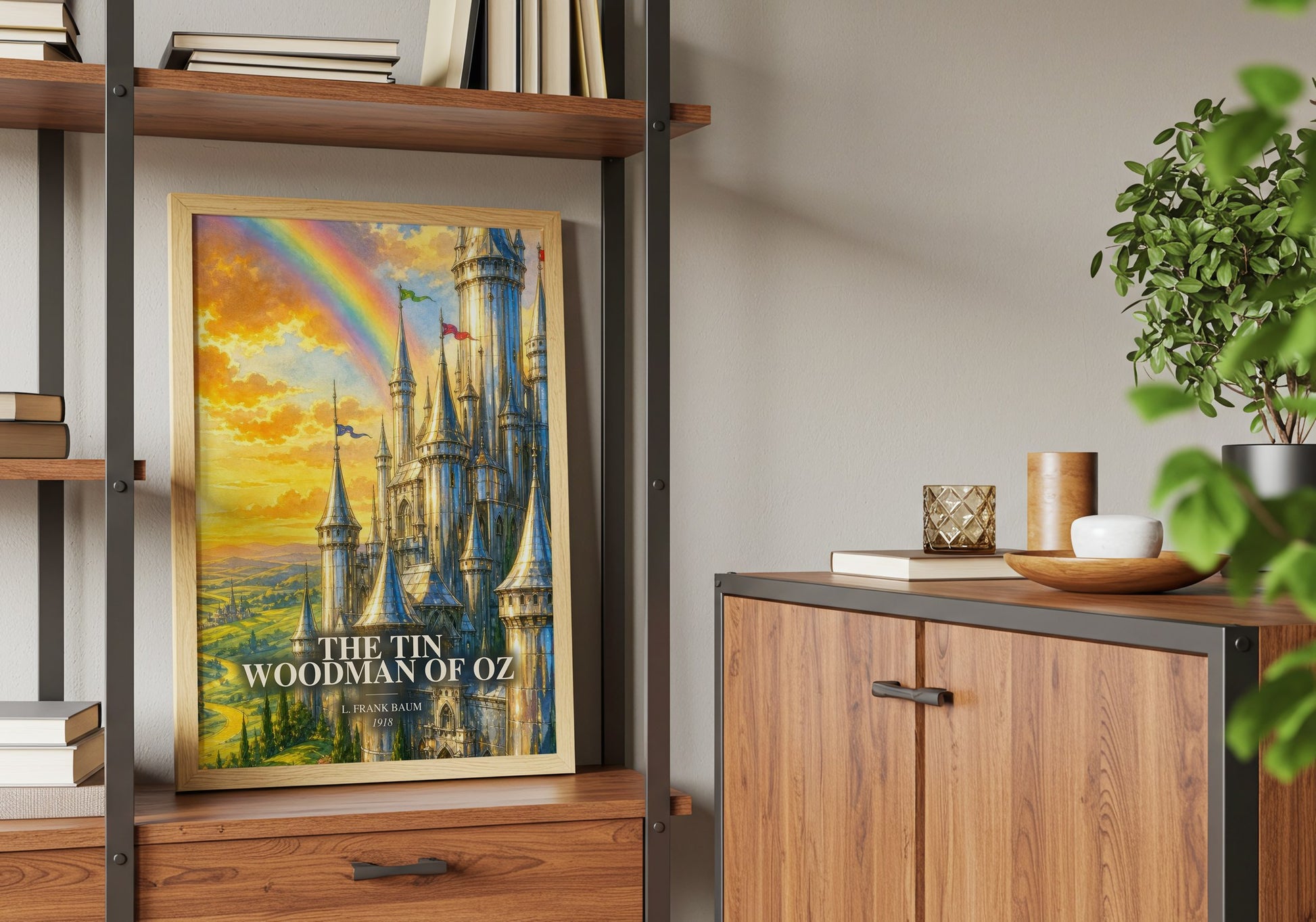 The Tin Woodman Of Oz book watercolour illustration paper finish options – matte satin gloss