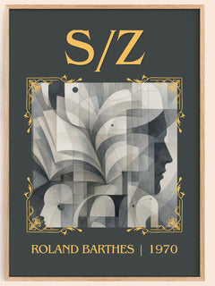 S/Z Classic Book Art Print by Roland Barthes – book poster