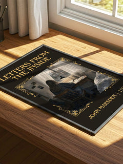 Letters from the inside Classic Book Art Print by John Marsden – print on a sunlit desk