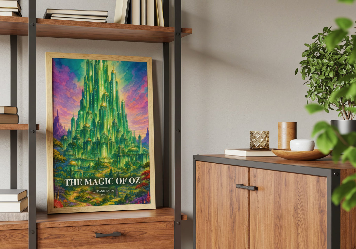 The Magic Of Oz book watercolour illustration paper finish options – matte satin gloss