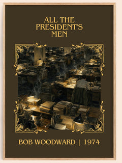 All the President's Men Classic Book Art Print by Bob Woodward – book poster