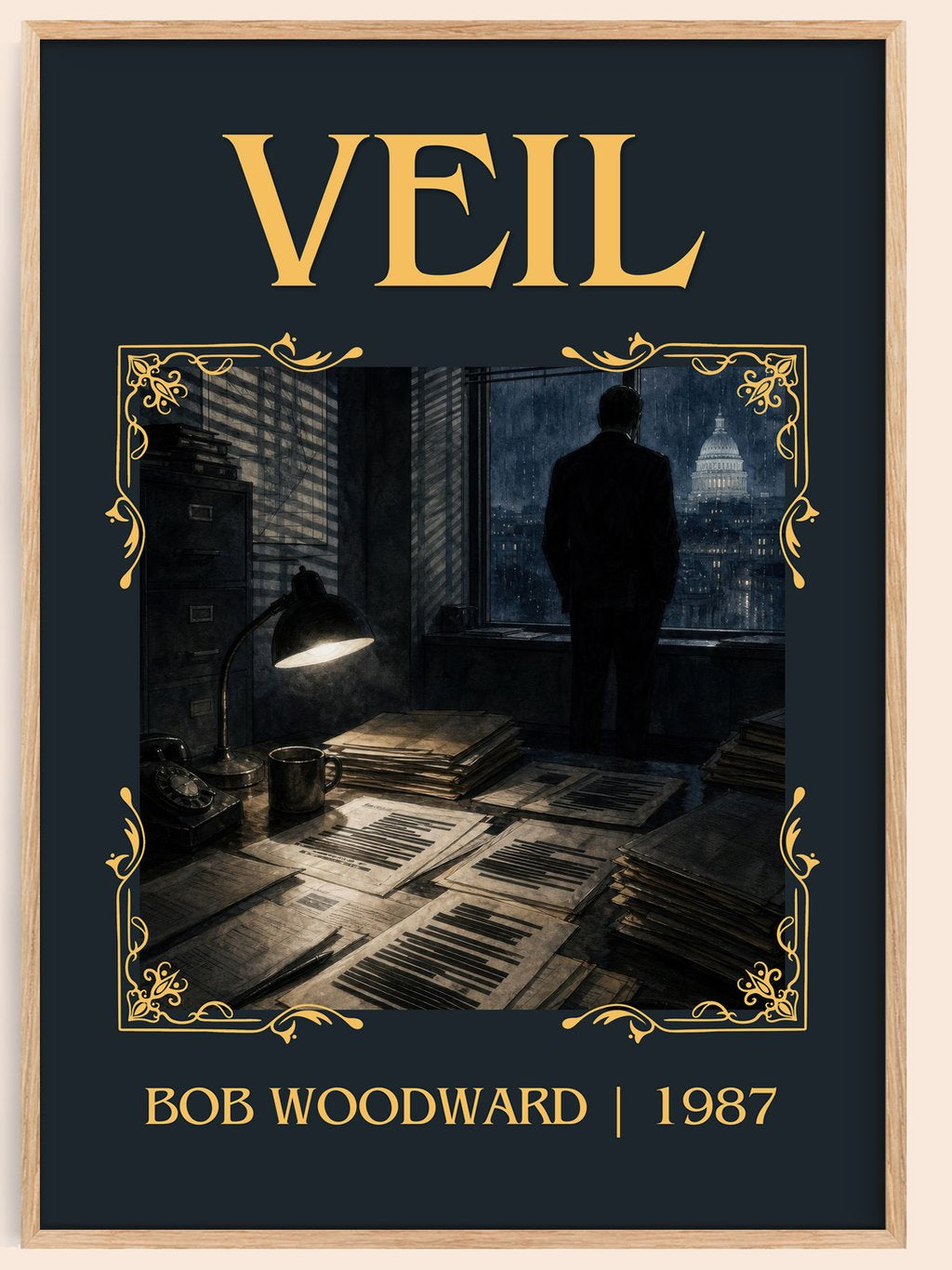Veil Classic Book Art Print by Bob Woodward – book poster