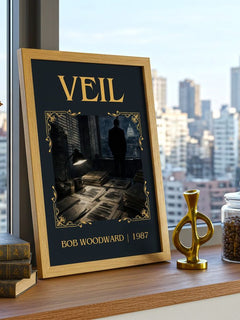 Veil Classic Book Art Print by Bob Woodward – framed print on a city-view windowsill