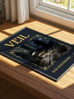 Veil Classic Book Art Print by Bob Woodward – print on a sunlit desk