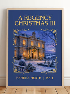 A Regency Christmas III Classic Book Art Print by Sandra Heath – framed print leaning on a wooden floor