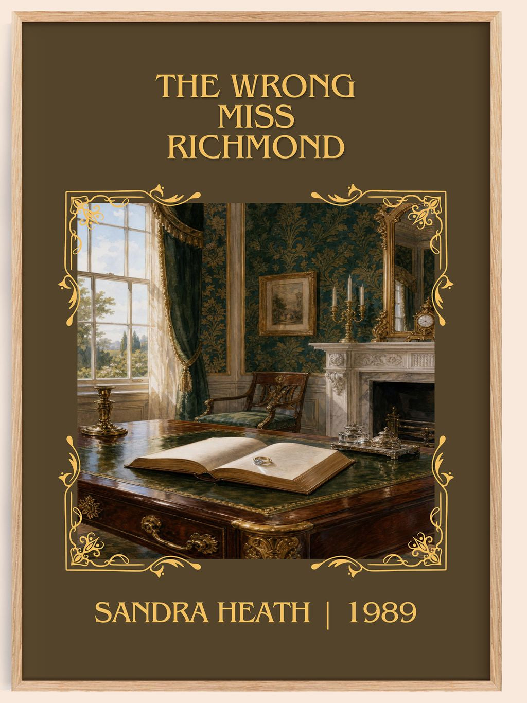 The Wrong Miss Richmond Classic Book Art Print by Sandra Heath – book poster