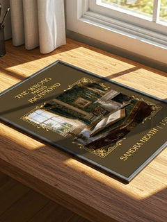 The Wrong Miss Richmond Classic Book Art Print by Sandra Heath – print on a sunlit desk