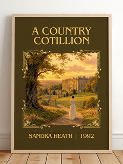A Country Cotillion Classic Book Art Print by Sandra Heath – framed print leaning on a wooden floor