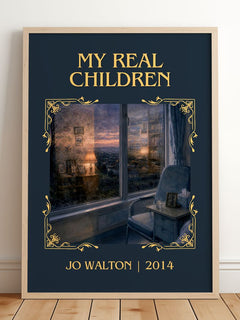 My real children Classic Book Art Print by Jo Walton – framed print leaning on a wooden floor