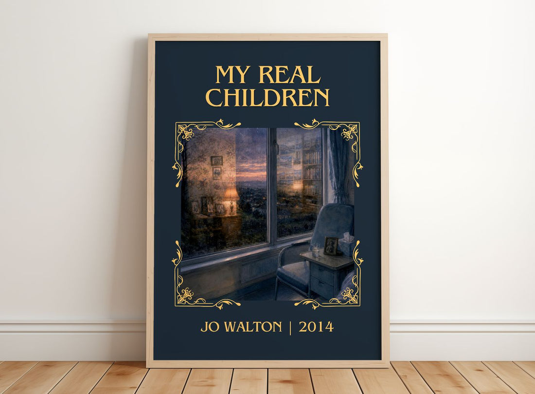 My real children Classic Book Art Print by Jo Walton – framed print leaning on a wooden floor