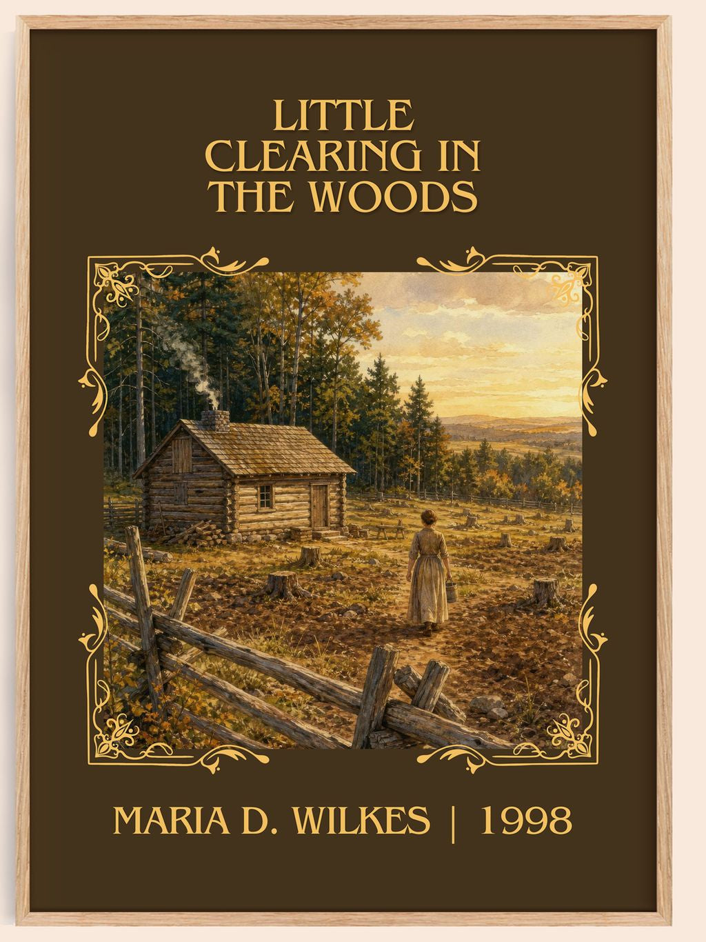 Little Clearing in the Woods Classic Book Art Print by Maria D. Wilkes – book poster