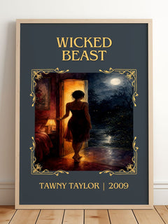 Wicked beast Classic Book Art Print by Tawny Taylor – framed print leaning on a wooden floor