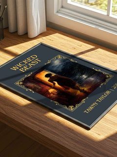 Wicked beast Classic Book Art Print by Tawny Taylor – print on a sunlit desk